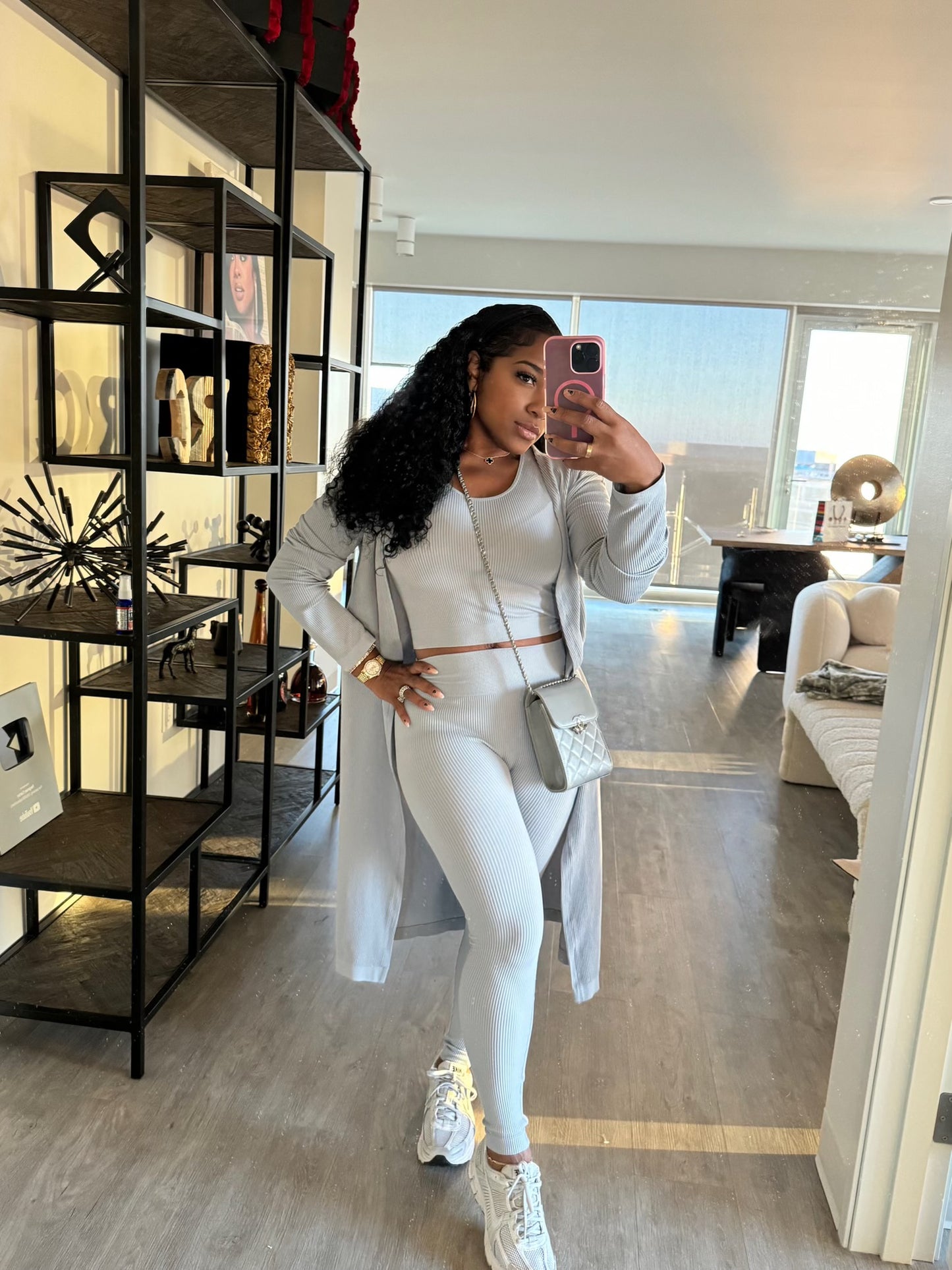 Easy Weekend 3 Piece Legging Set/ Grey