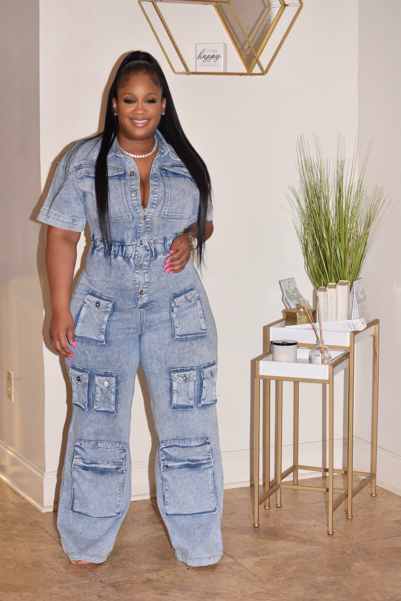Denim Jumpsuit with pockets