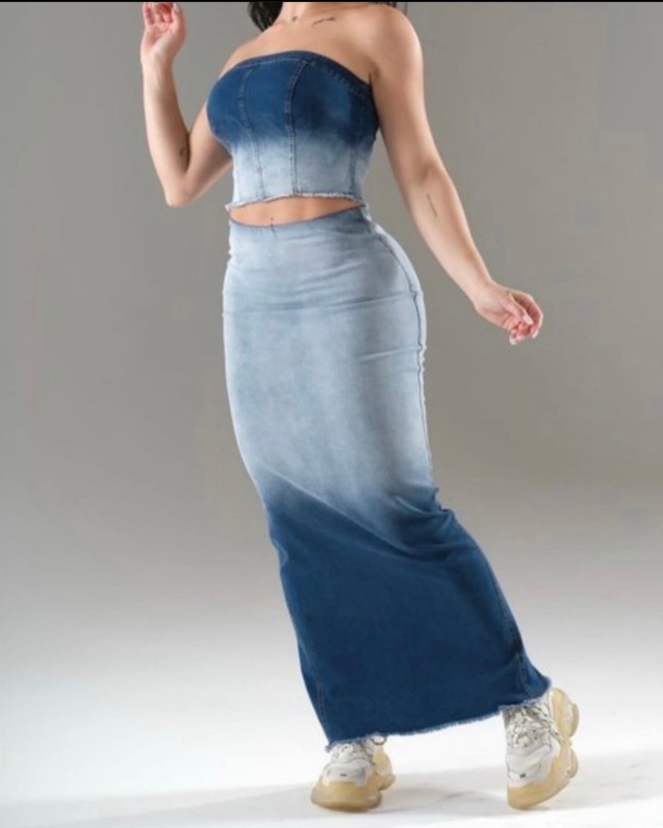 Denim (Maxi Skirt set