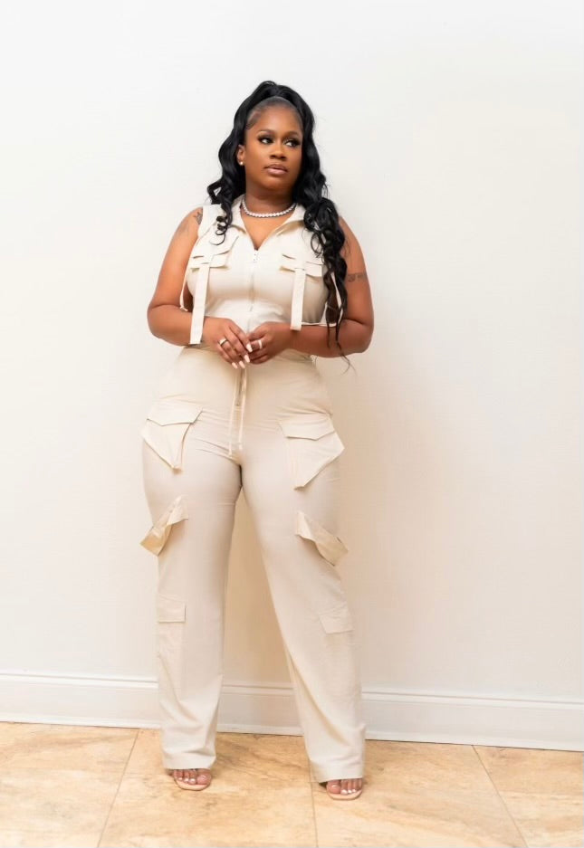 Classy girl Jumpsuit /Cream