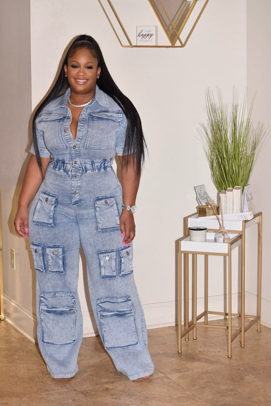 Denim Jumpsuit with pockets