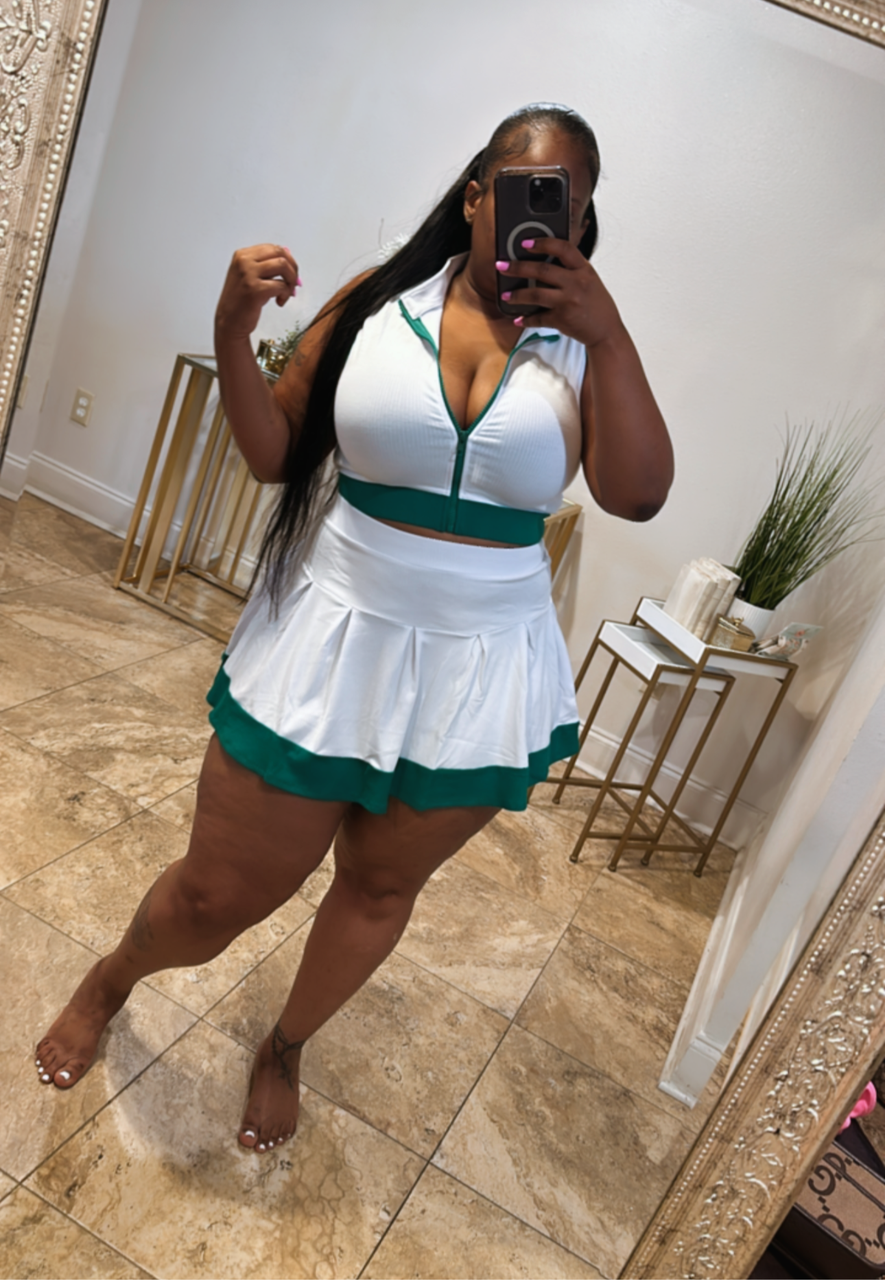 Tennis skirt set (Green)