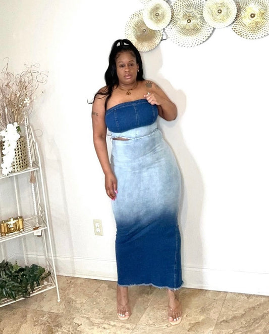 Denim (Maxi Skirt set