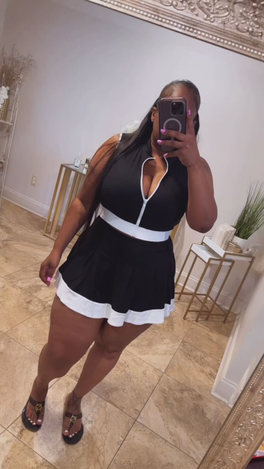 Tennis skirt set (Black)